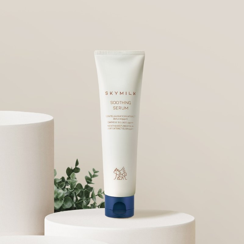 SKYMILK raminantis serumas jautriai odai su asilės pienu ir DKMEX® - nuotrauka 3